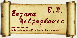 Božana Miljojković vizit kartica